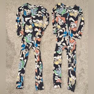 Paw Patrol Bamboo Soft 5T Footies - Twin set (listings is for one only)